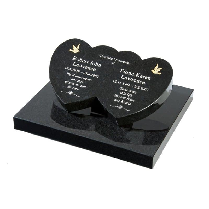 HT1 Twin Heart Cremation Memorial